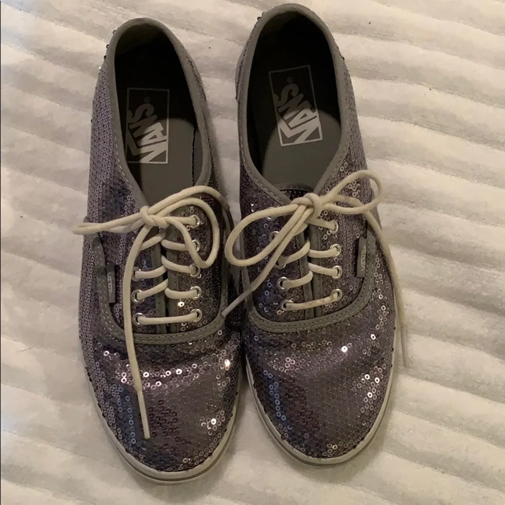 VANS Silver Sequin Unisex. Women’s 8. Mens 6.5.​​​​​​​​​​​​​​​​​​​​​